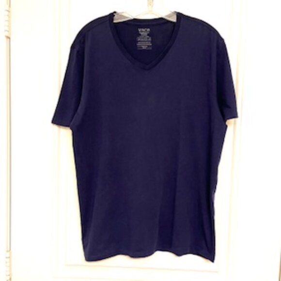 Vince V-Neck T Shirt, XL, Navy Blue, 100% pima cotton, Made in Peru. - Picture 1 of 3
